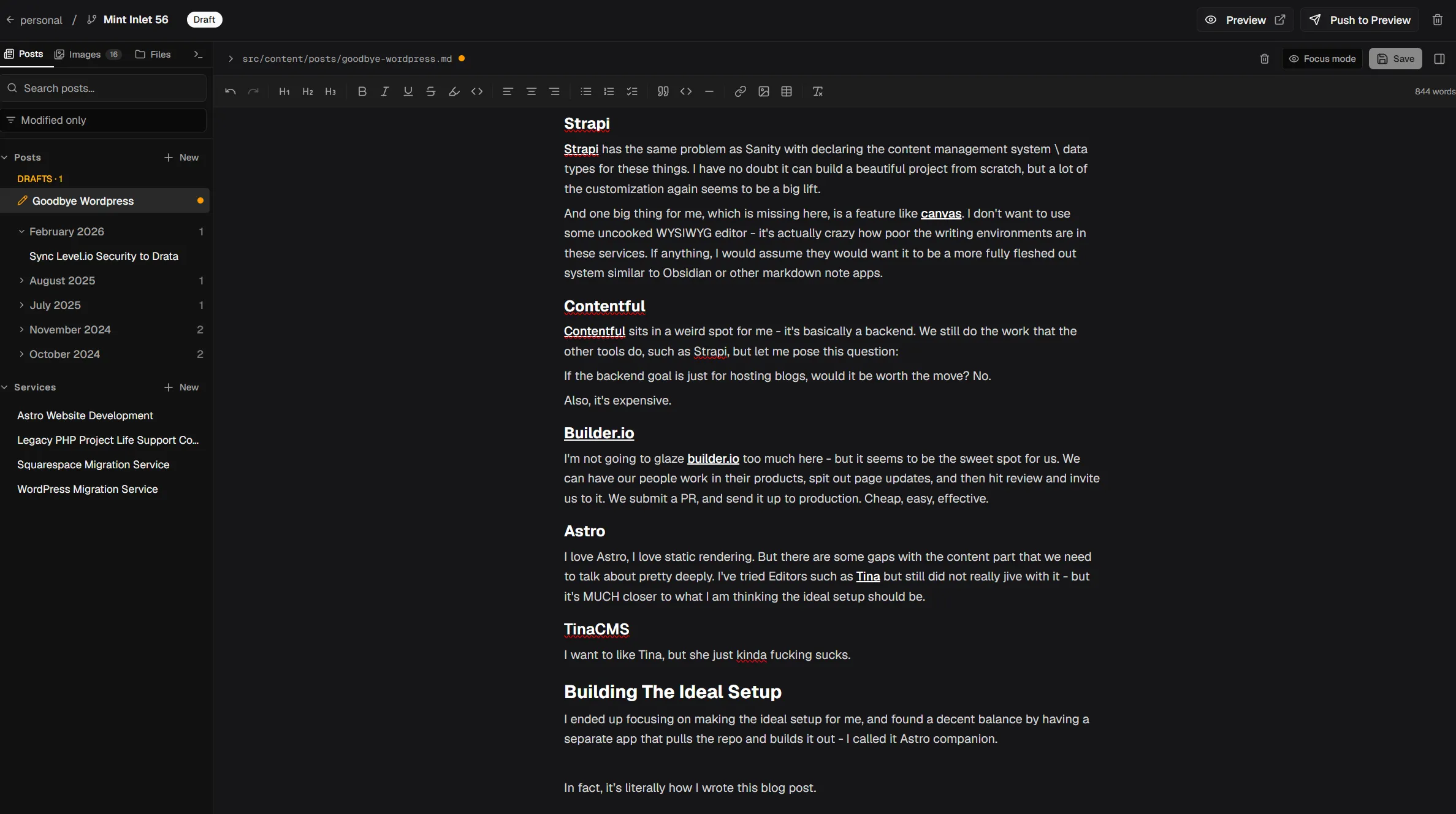A preview of a new notion like editor.