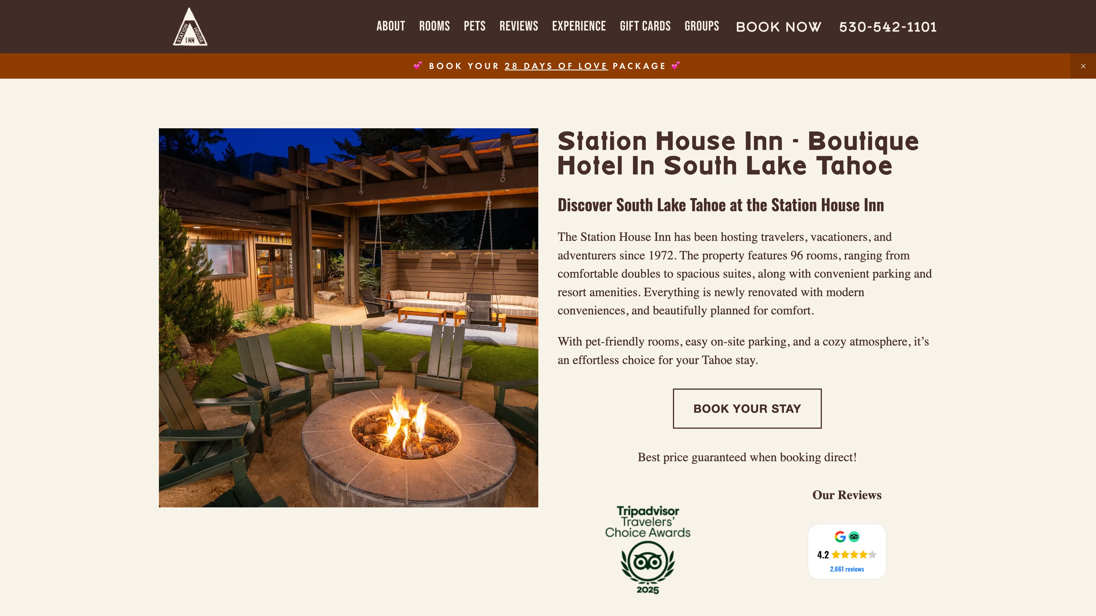 Station House Inn on Squarespace - homepage